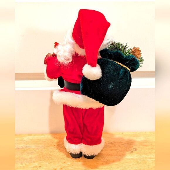 Beautiful 12" Vintage Santa Claus with Gold Glasses and Gifts Christmas Decor - Picture 5 of 7